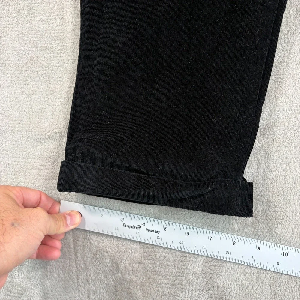Lauren Ralph Lauren Corduroy Pants Men 40x32 (Tag 42) Black Pleated Straight Leg